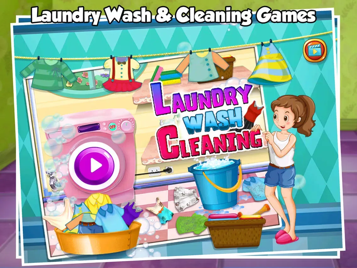 Kids Laundry Washing Clothes For Girls iPad  Screenshots