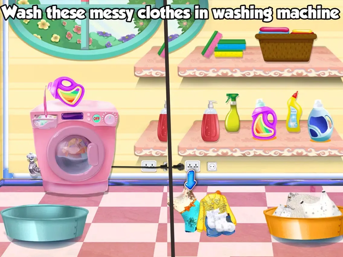 Kids Laundry Washing Clothes For Girls iPad  Screenshots