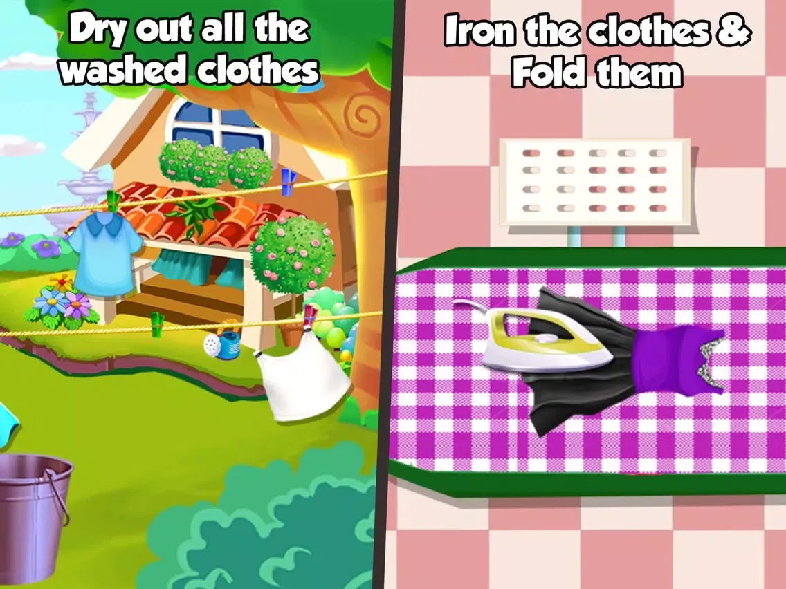 Kids Laundry Washing Clothes For Girls iPad  Screenshots
