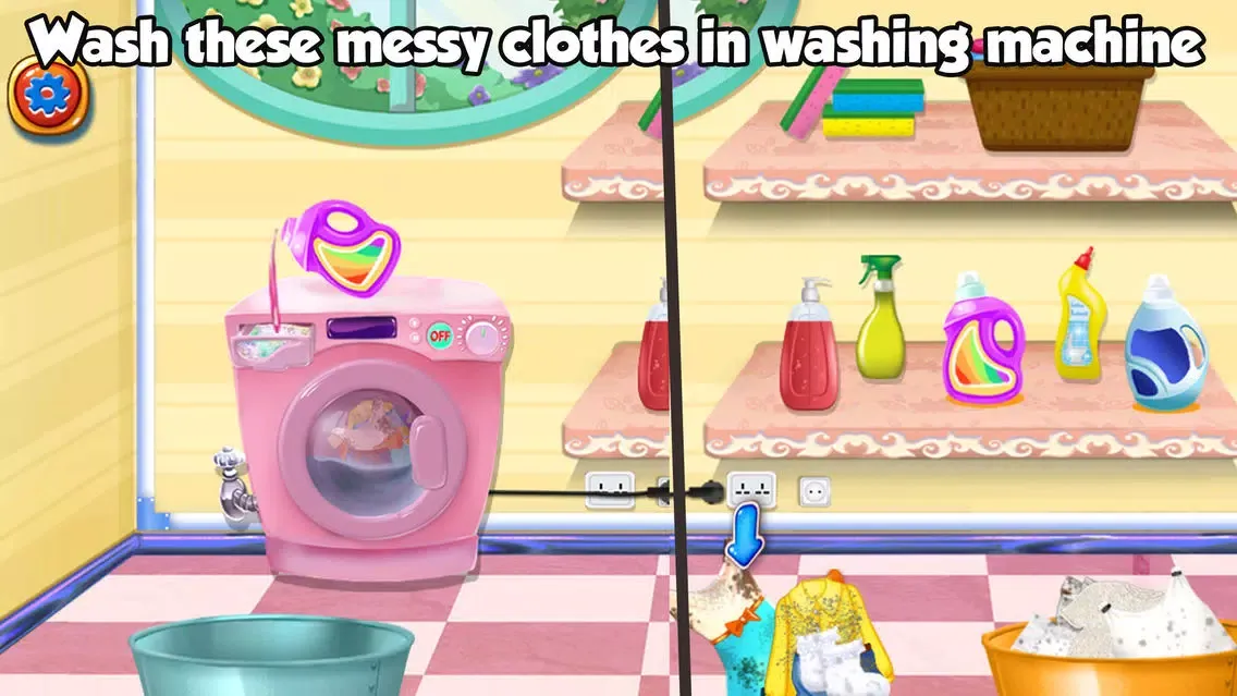 Kids Laundry Washing Clothes For Girls Screenshots