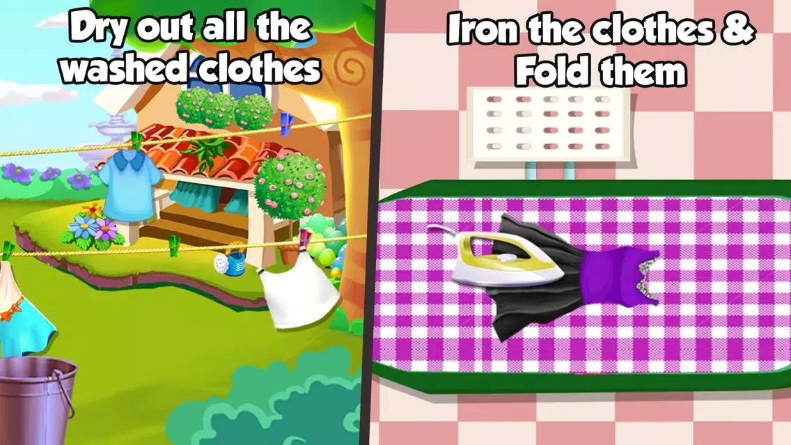 Kids Laundry Washing Clothes For Girls Screenshots