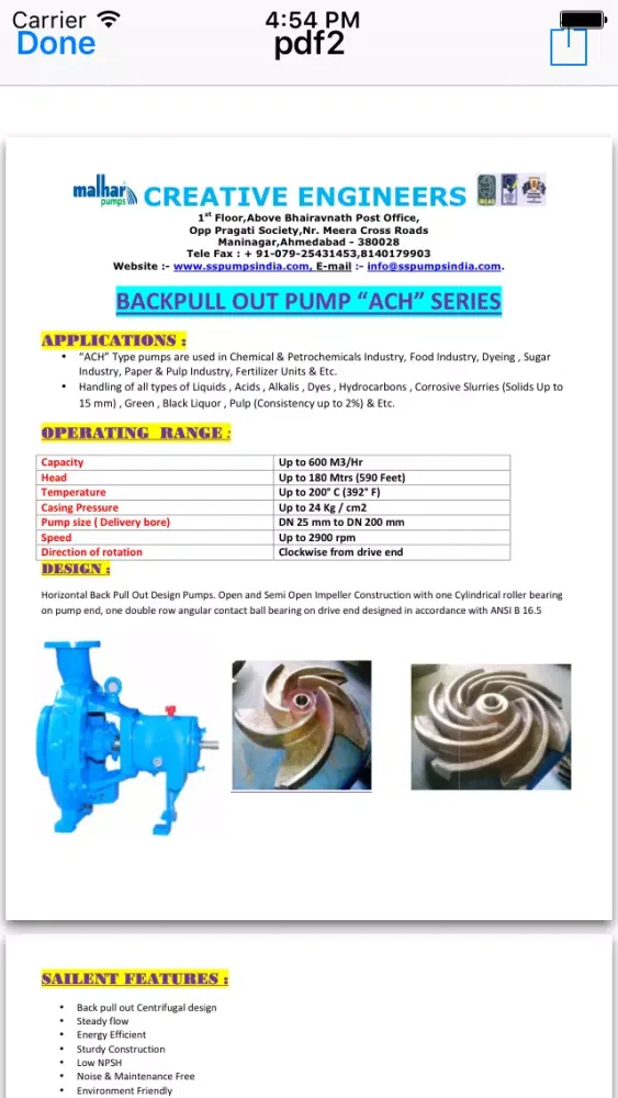 Captures d'écran de Creative Engineers - Malhar Pumps