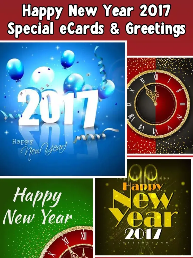 Happy New Year 2017 Cards Free iPad  Screenshots