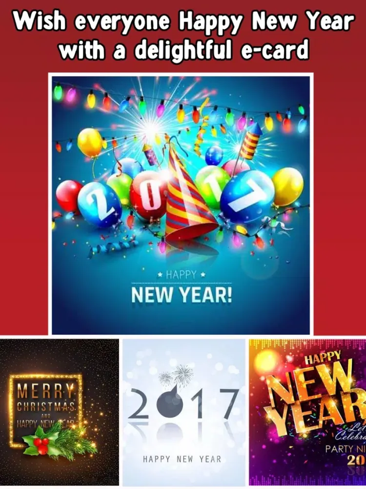 Happy New Year 2017 Cards Free iPad  Screenshots