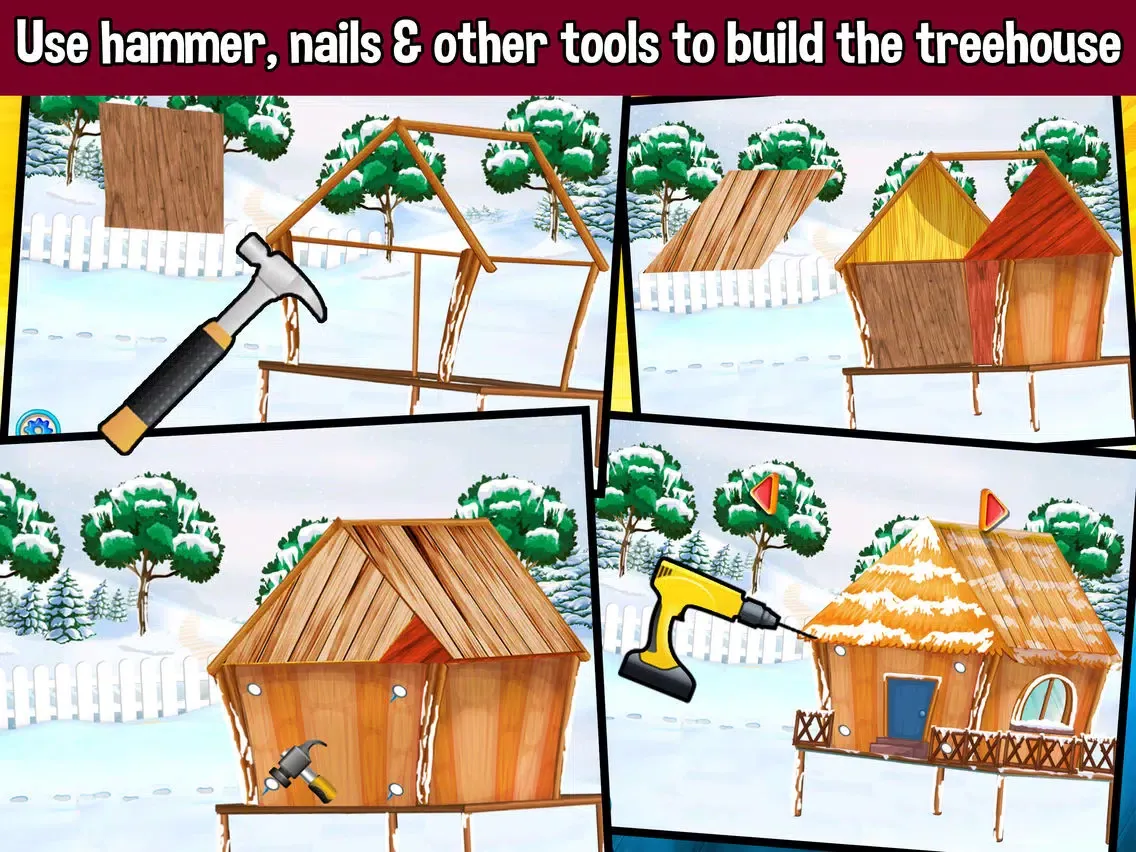 تصاویر Santa's Christmas Treehouse Builder iPad 