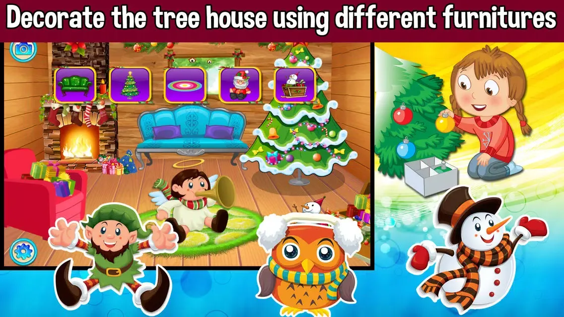 تصاویر Santa's Christmas Treehouse Builder