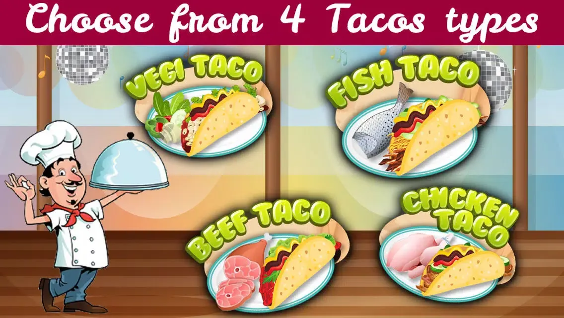 ภาพหน้าจอของ Mexican Cooking Mania - Tacos Maker Kids Food Games