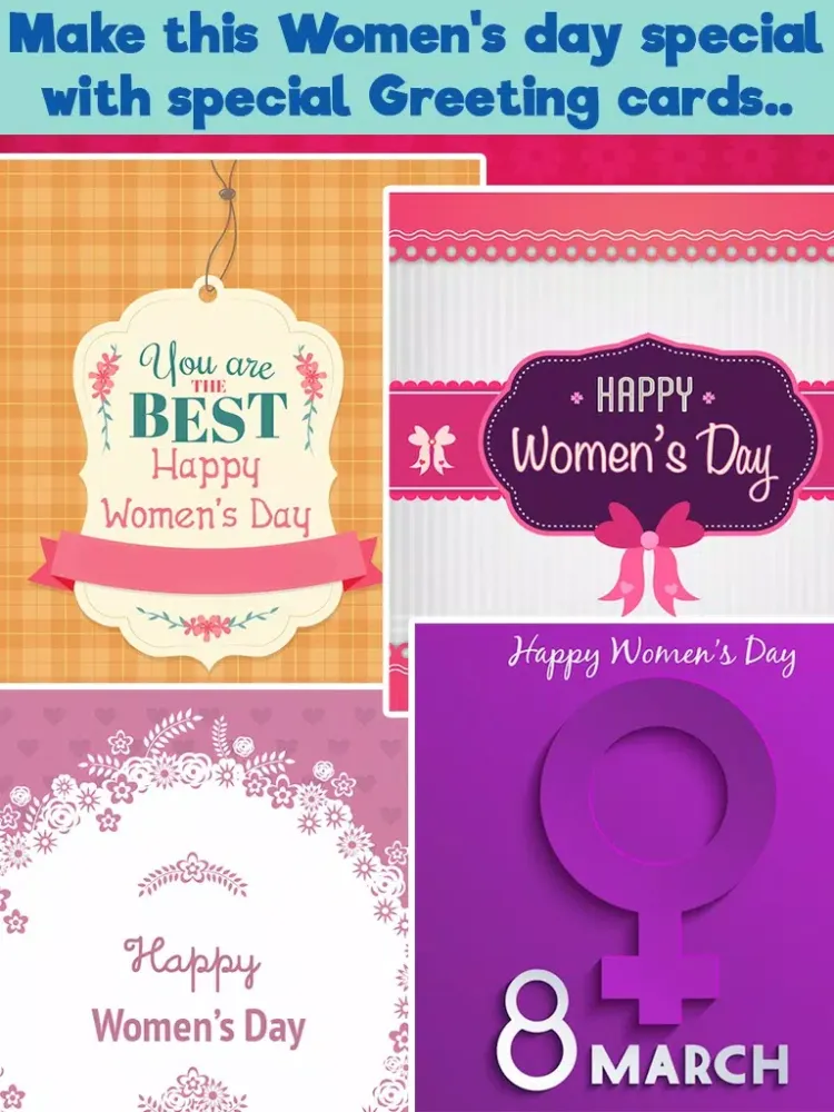 Women's Day Cards & Greetings iPad  Screenshots