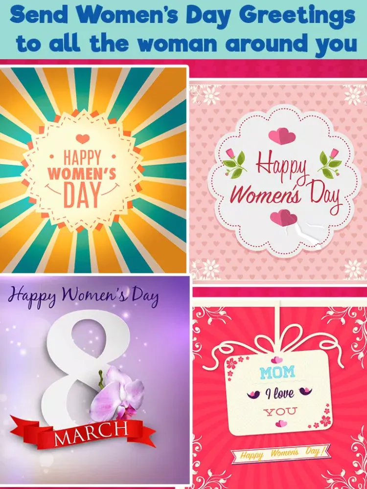 Women's Day Cards & Greetings iPad  Screenshots