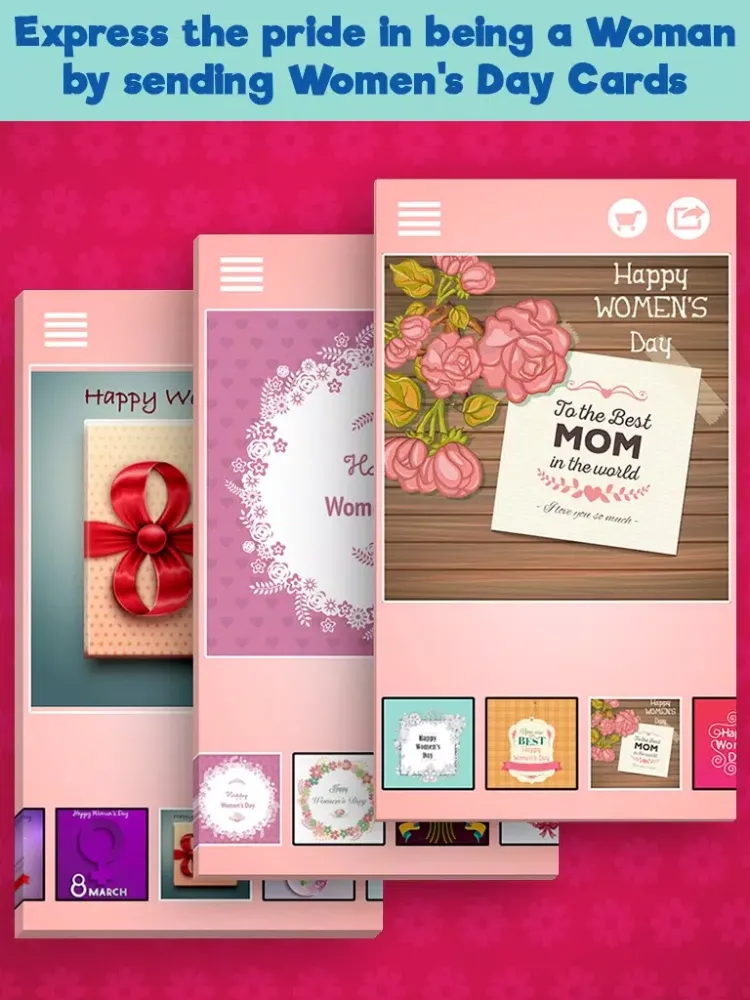 Women's Day Cards & Greetings iPad  Screenshots