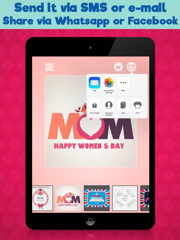 Women's Day Cards & Greetings iPad  Screenshots