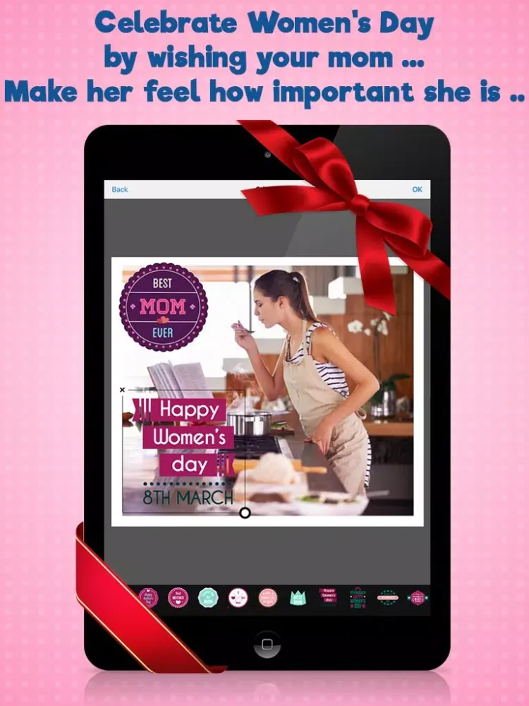 Women's Day Frames Photo Editor iPad  Screenshots