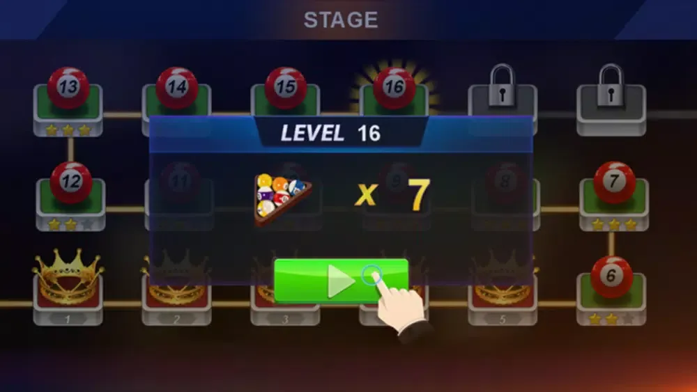 Ảnh chụp màn hình của 8 Ball Hero