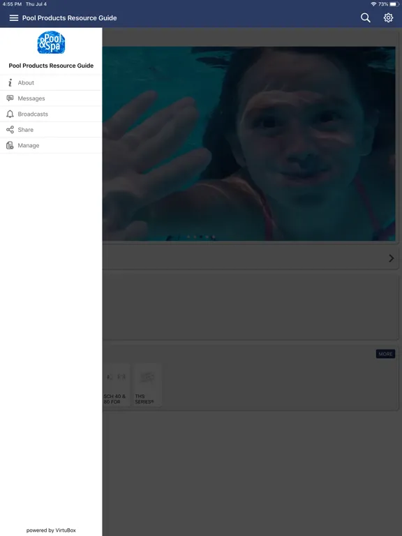 Capturas de tela do Pool Catalog iPad 