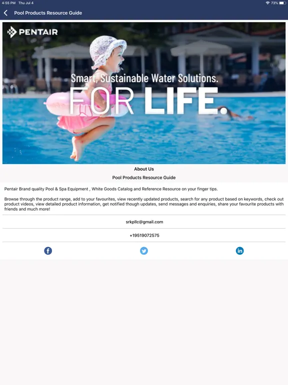 Capturas de tela do Pool Catalog iPad 