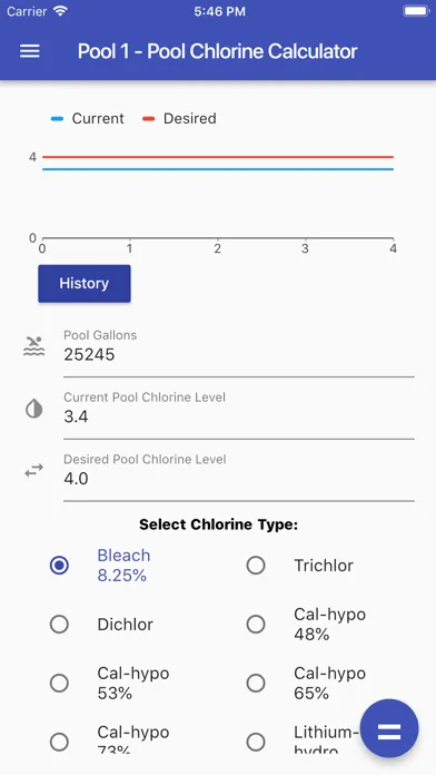 Pool Chem Calculator स्क्रीनशॉट