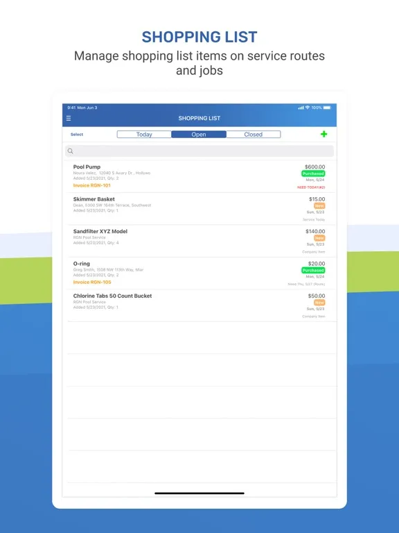 Pool Service Software iPad 应用截图