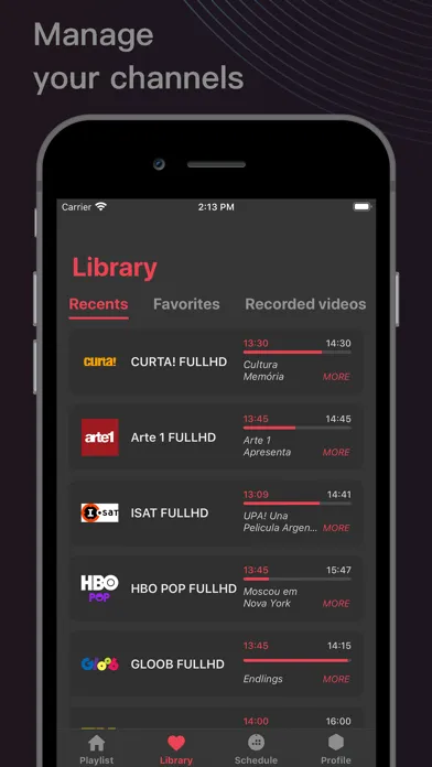 Zrzuty ekranu IPTV Ultra