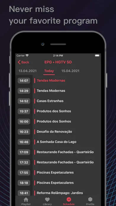 Zrzuty ekranu IPTV Ultra