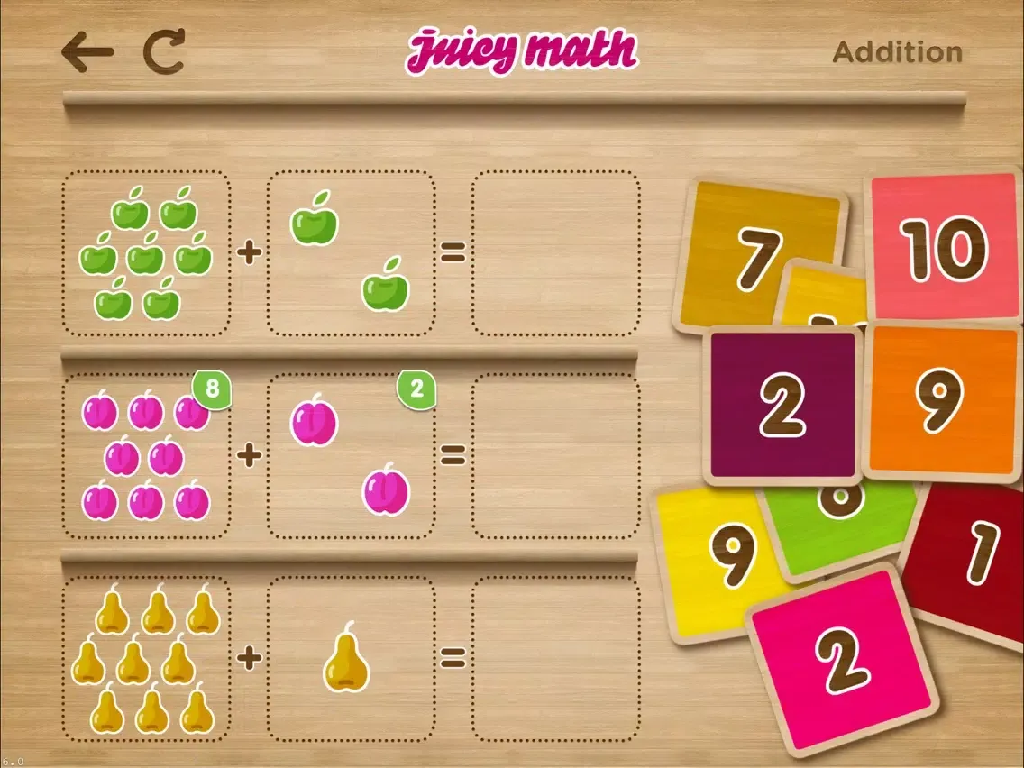 Juicy Math: addition and subtraction iPad 应用截图