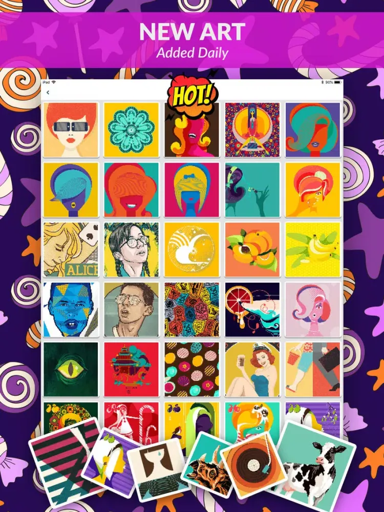 Ảnh chụp màn hình của Pop Art: Pixel Coloring Game iPad 
