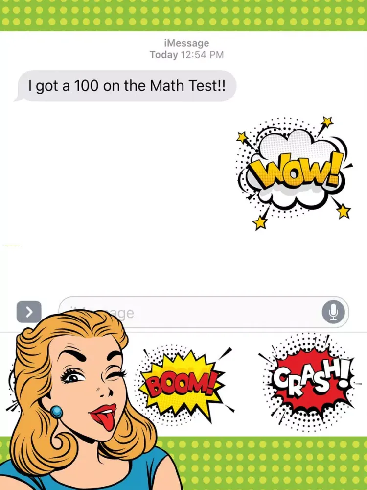 Pop Art Stickers for iMessage iPad  스크린샷