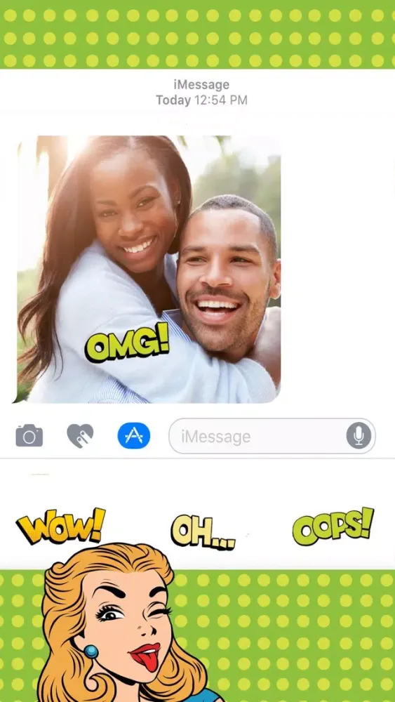 Pop Art Stickers for iMessage 스크린샷