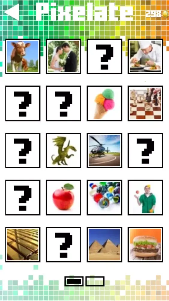 Tangkapan layar Pixelate Quiz