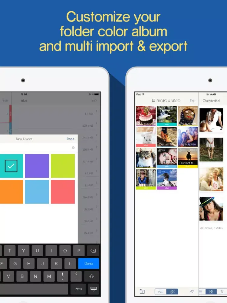 Secret Folder Manager FREE by 2ndLife iPad  Screenshots