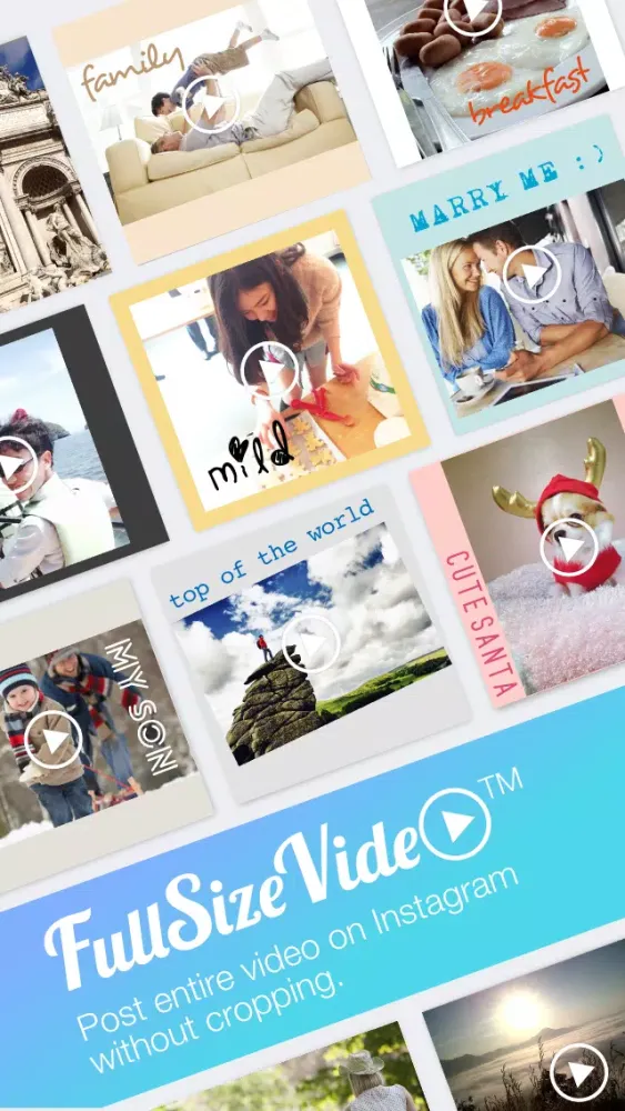 Full Size Video FREE - Post Entire Video Portrait Landscape or Slomo Videos Clip without Square Cropping for Instagram Edition Ekran Görüntüleri