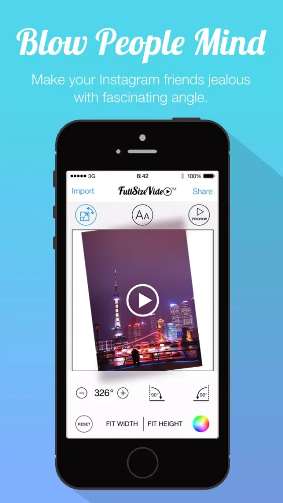 Full Size Video FREE - Post Entire Video Portrait Landscape or Slomo Videos Clip without Square Cropping for Instagram Edition Ekran Görüntüleri