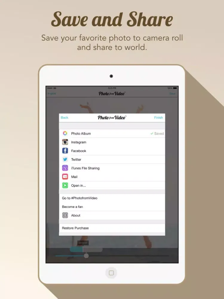 صور Photo from Video Free - Grab Perfect Photos Inside Video iPad Edition iPad 