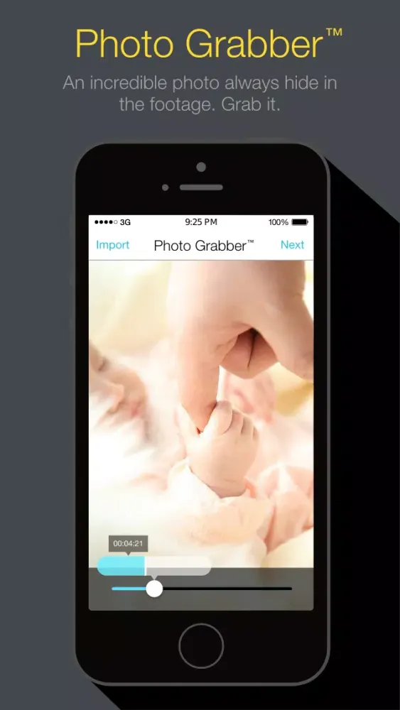 تصاویر Photo Grabber Free - Grab Perfect Photo Picture Image and Fotos from Video Clip or Movie Film and Square Fit Scale Rotate Fill Background Colors and Add Text or Caption on Photo for Instagram