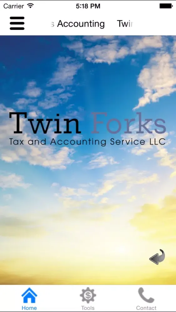 Tangkapan layar Twin Forks Accounting