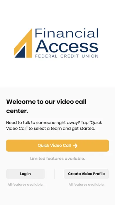 Financial Access Video Banking Screenshots