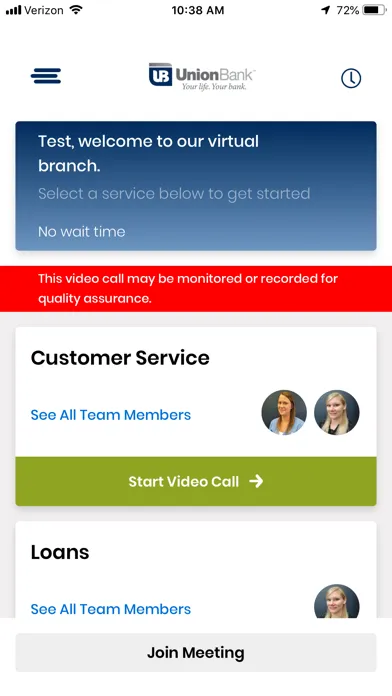UB Virtual Branch Screenshots
