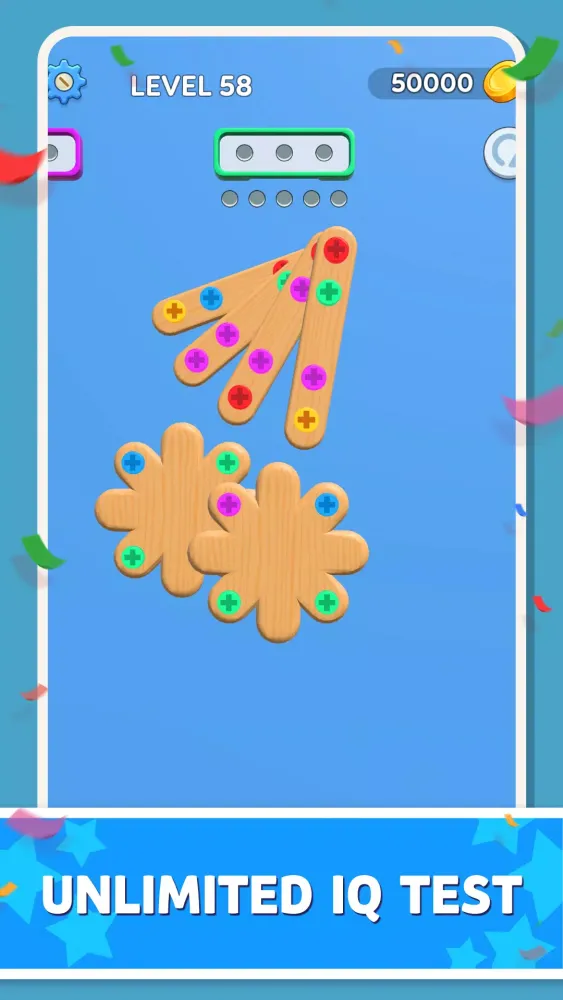 Color Wood Screw Puzzle Screenshots