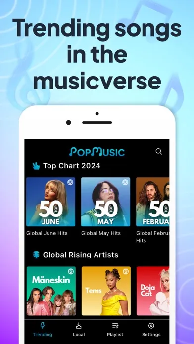 Capturas de tela do POPMusic: MP3 Player, Offline
