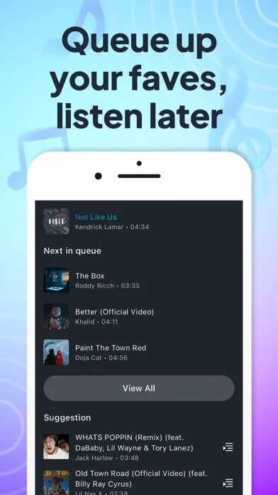 Capturas de tela do POPMusic: MP3 Player, Offline