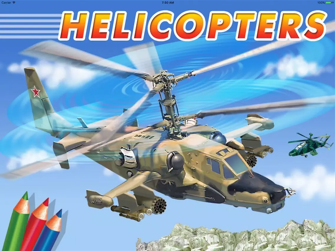 Captures d'écran de Helicopters - coloring book iPad 