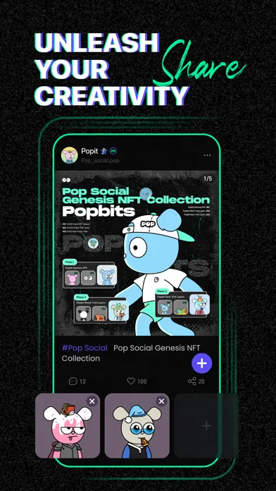 Pop Social: Web3 Create & Earn应用截图