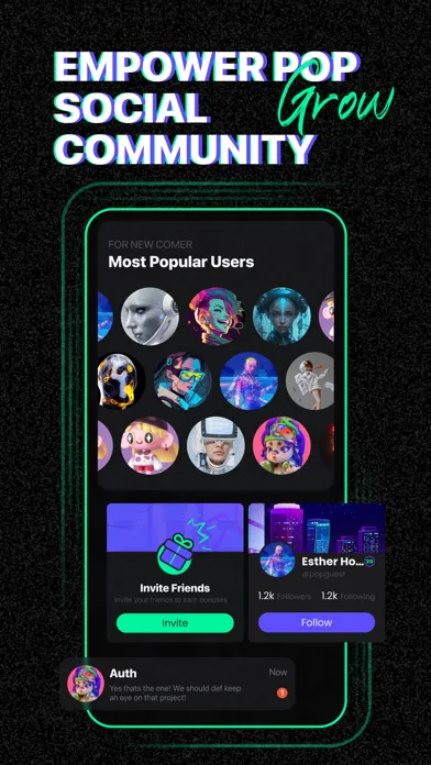 Pop Social: Web3 Create & Earn应用截图