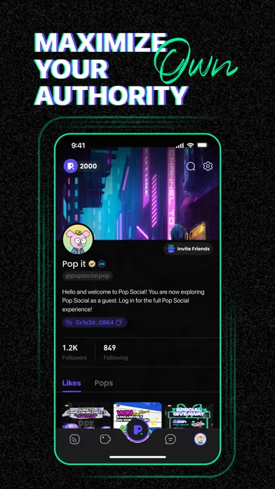 Pop Social: Web3 Create & Earn应用截图