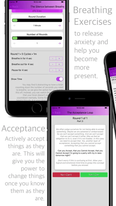 DBT Mindfulness Tools Screenshots