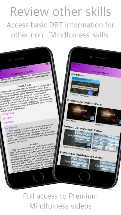 DBT Mindfulness Tools Screenshots