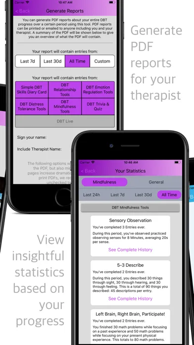 DBT Mindfulness Tools Screenshots