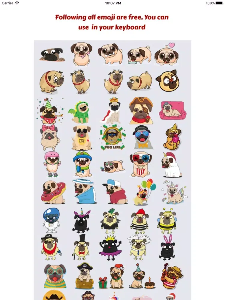 Ảnh chụp màn hình của Puppy Stickers iPad 