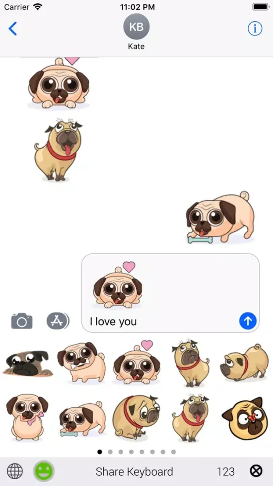 Ảnh chụp màn hình của Puppy Stickers