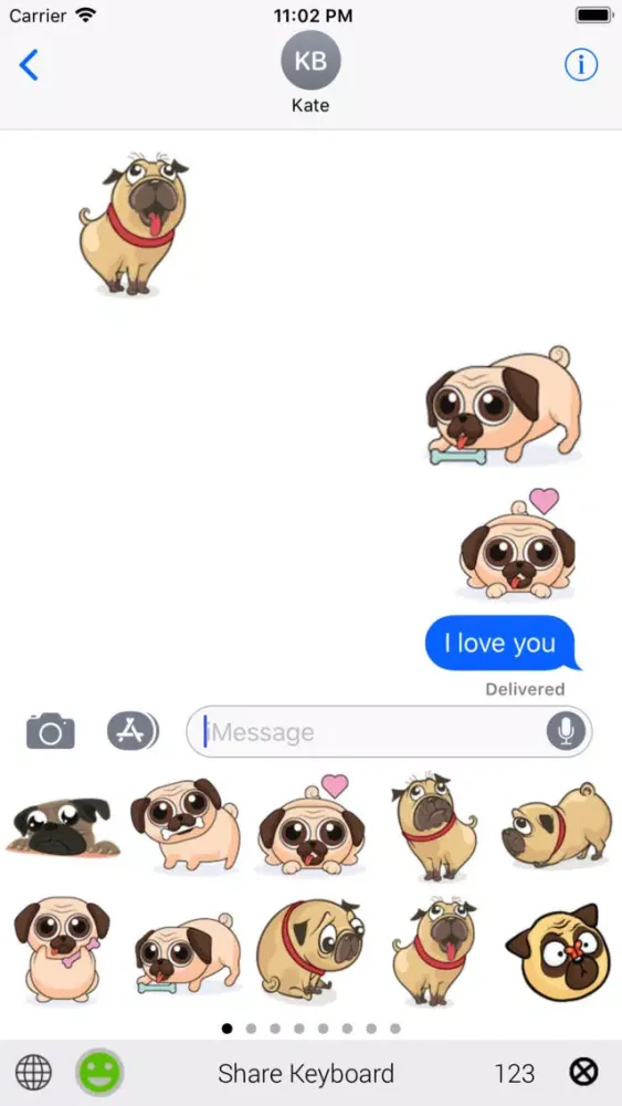 Ảnh chụp màn hình của Puppy Stickers