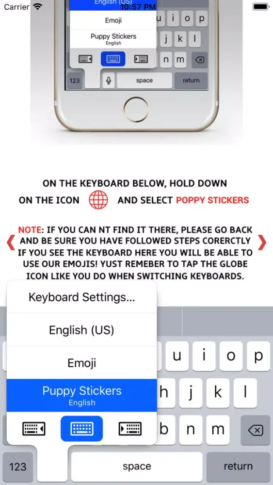 Ảnh chụp màn hình của Puppy Stickers